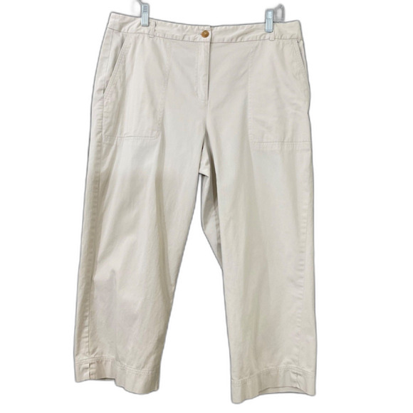 Tommy Bahama Stretch Women’s Size 16 Pants w Pockets Cropped - Picture 1 of 14